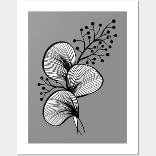 Floral Line Art Posters and Art